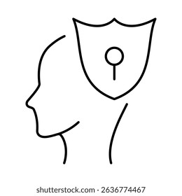Thinking Brain Icon. Ideas, Intelligence, Ai, Knowledge, Learning, Neuron, Creativity, Inspiration, Brainstorm, Mindset Icons Editable Stroke Vector Illustration