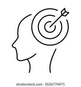Thinking Brain Icon. Ideas, Intelligence, Ai, Knowledge, Learning, Neuron, Creativity, Inspiration, Brainstorm, Mindset Icons Editable Stroke Vector Illustration