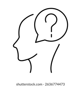 Thinking Brain Icon. Ideas, Intelligence, Ai, Knowledge, Learning, Neuron, Creativity, Inspiration, Brainstorm, Mindset Icons Editable Stroke Vector Illustration