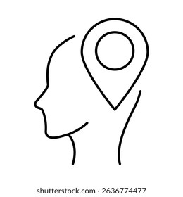 Thinking Brain Icon. Ideas, Intelligence, Ai, Knowledge, Learning, Neuron, Creativity, Inspiration, Brainstorm, Mindset Icons Editable Stroke Vector Illustration