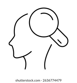 Thinking Brain Icon. Ideas, Intelligence, Ai, Knowledge, Learning, Neuron, Creativity, Inspiration, Brainstorm, Mindset Icons Editable Stroke Vector Illustration