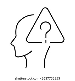 Thinking Brain Icon. Ideas, Intelligence, Ai, Knowledge, Learning, Neuron, Creativity, Inspiration, Brainstorm, Mindset Icons Editable Stroke Vector Illustration