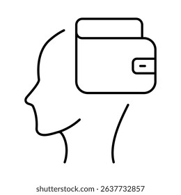 Thinking Brain Icon. Ideas, Intelligence, Ai, Knowledge, Learning, Neuron, Creativity, Inspiration, Brainstorm, Mindset Icons Editable Stroke Vector Illustration