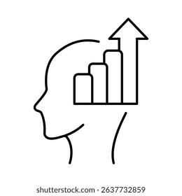 Thinking Brain Icon. Ideas, Intelligence, Ai, Knowledge, Learning, Neuron, Creativity, Inspiration, Brainstorm, Mindset Icons Editable Stroke Vector Illustration