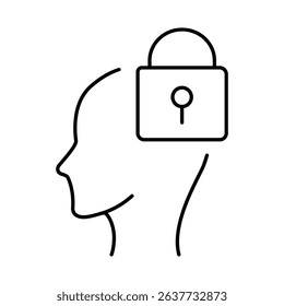 Thinking Brain Icon. Ideas, Intelligence, Ai, Knowledge, Learning, Neuron, Creativity, Inspiration, Brainstorm, Mindset Icons Editable Stroke Vector Illustration
