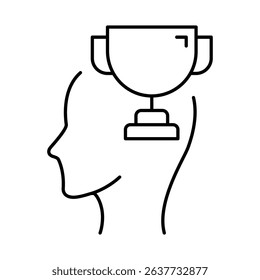 Thinking Brain Icon. Ideas, Intelligence, Ai, Knowledge, Learning, Neuron, Creativity, Inspiration, Brainstorm, Mindset Icons Editable Stroke Vector Illustration
