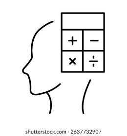 Thinking Brain Icon. Ideas, Intelligence, Ai, Knowledge, Learning, Neuron, Creativity, Inspiration, Brainstorm, Mindset Icons Editable Stroke Vector Illustration