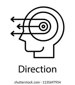 
Ícone de design de linha cerebral 
