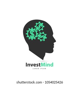 Thinking brain with wheels. investment concept. Vector illustration