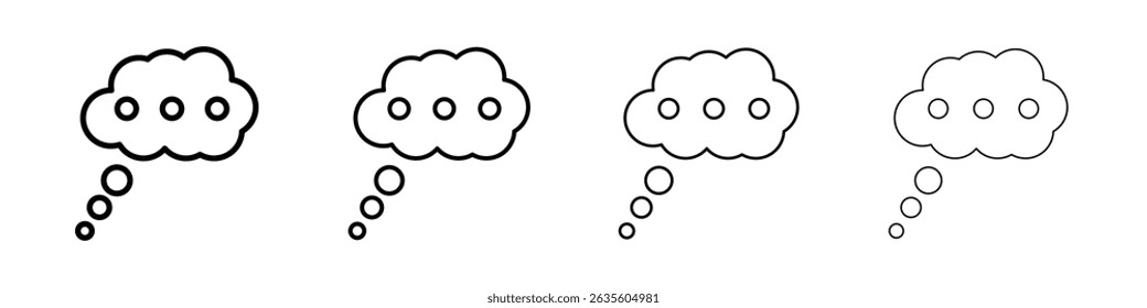 Thinking bubble icon Flat illustration sign