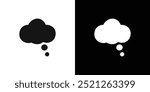 Thinking bubble icon Flat line illustration