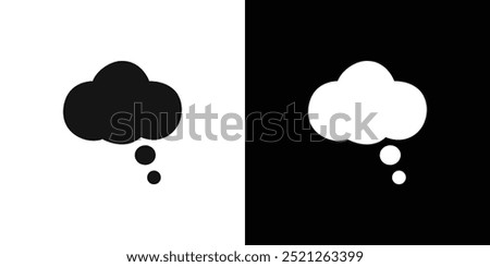 Thinking bubble icon Flat line illustration