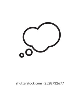 Thinking bubble icon Outline vector for web ui