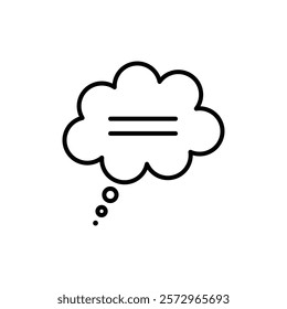 Thinking bubble icon simple vector symbol