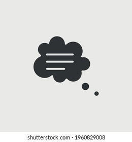 thinking bubble vector icon message speech