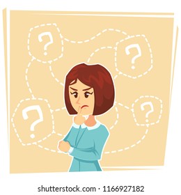 95,780 Thinking vector woman Images, Stock Photos & Vectors | Shutterstock