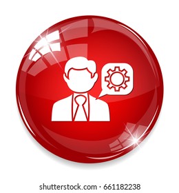 thinking businessman icon