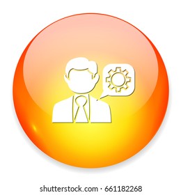 thinking businessman icon