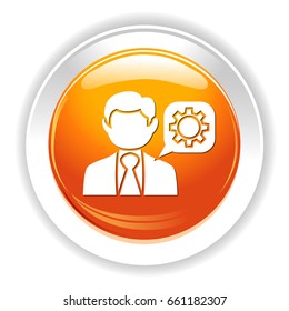 thinking businessman icon
