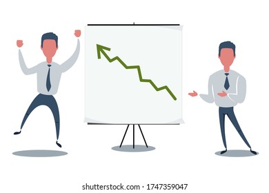 Thinking. Businessman solving a problem. Stock vector illustration for poster, greeting card, website, ad, business presentation, advertisement design