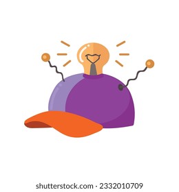 Thinking cap icon clipart avatar logotype isolated vector illustration