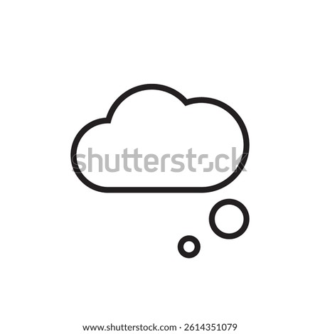 thinking cloud icon editable outline stroke vector eps