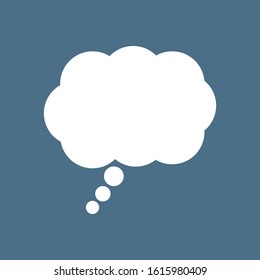 Thinking cloud icon vector. Think bubble isolated.