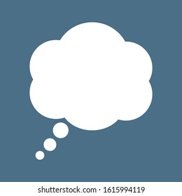 Thinking cloud icon vector. Think speech bubble isolated.