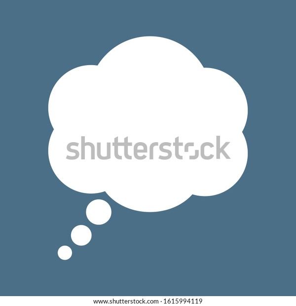 Thinking Cloud Icon Vector Think Speech Stock Vector Royalty Free