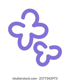 Thinking cloud outline color doodle