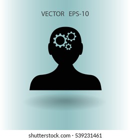 Thinking concept icon. vector illustration