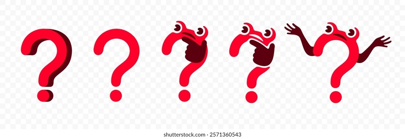 Thinking and confusing or in bewilderment sign question, graphic design. Think, mulling, pondering, confused and puzzled, vector design and illustration