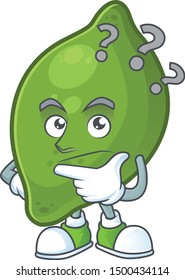 Thinking cute fruit lime for tasty ingredient