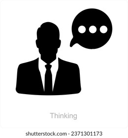 Thinking and discussion icon concept