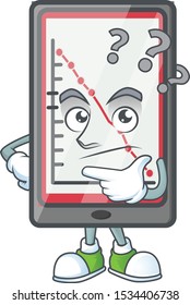 Thinking down chart vertical tablet for report.