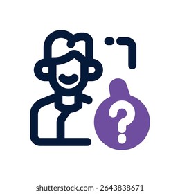 thinking duotone icon. Sleek and modern vector icon for websites, mobile apps, marketing materials, and corporate design. Fully scalable and ready to use.