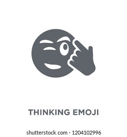 Thinking emoji icon. Thinking emoji design concept from Emoji collection. Simple element vector illustration on white background.