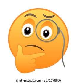 Thinking Emoji Vector Face Emoticon Stock Vector (Royalty Free ...