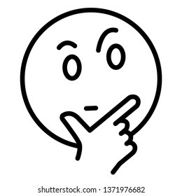 Thinking face icon