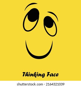 Thinking Face Logo Icon Vector Template Design Illustration.