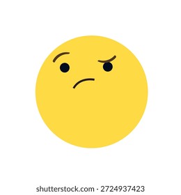 Pensar cara pensar preguntarse pregunta por qué cara emoji símbolo signo icono Ilustración vectorial aislado plana