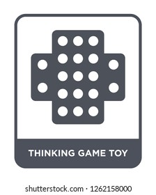 thinking game toy icon vector on white background, thinking game toy trendy filled icons from Toys collection, thinking game toy simple element illustration