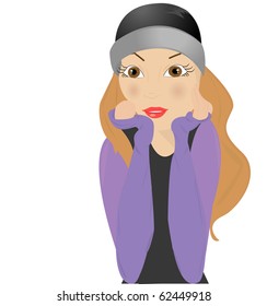 thinking girl