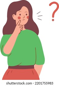 Thinking girl with eps 10