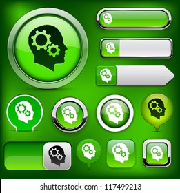 Thinking  green design elements for website or app. Vector eps10.