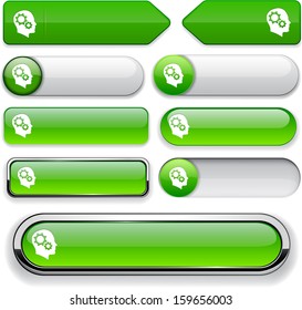 Thinking  green design elements for website or app. Vector eps10.