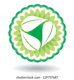 Thinking green  - environmental concept with leaf
