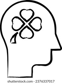 Thinking hand drawn vector illustration