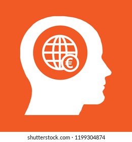 Thinking Head, Human head, business and motivation icon set suitable for info graphics, websites and print media, stock vector illustration, EPS10.