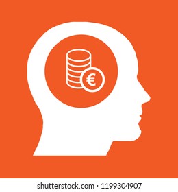 Thinking Head, Human head, business and motivation icon set suitable for info graphics, websites and print media, stock vector illustration, EPS10.